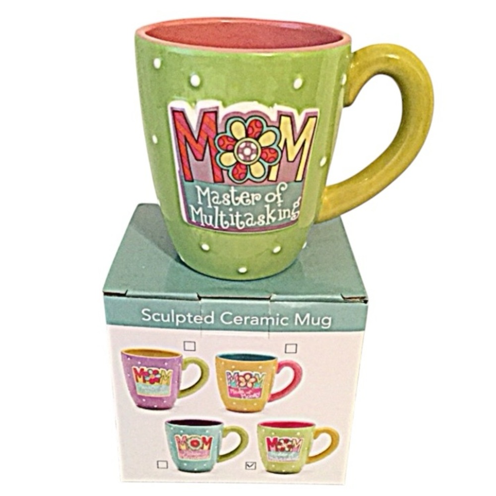 ❤️LAST ONE❤️Raised MOM Acronym Mug (Green)